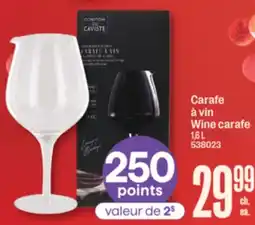 Jean Coutu Wine carafe offer
