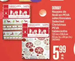 Jean Coutu DOMAY Selected Christmas PEVA tablecloths offer