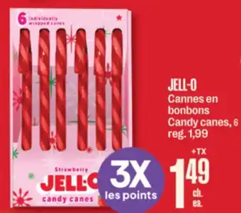 Jean Coutu JELL-O Candy canes offer