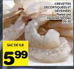 Supermarché PA CREVETTES DECORTIQUÉES ET DÉVEINÉES | Peeled and Deveined Shrimps offer
