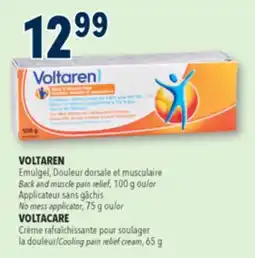 Familiprix VOLTAREN, Back and muscle pain relief, 100g or No mess applicator, 75g offer