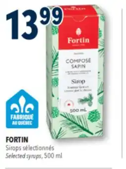 Familiprix FORTIN, Selected syrups, 500 ml offer