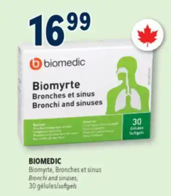 Familiprix BIOMEDIC, Biomyrte, Bronches et sinus softgels offer