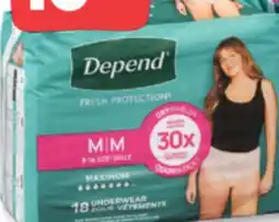 Familiprix DEPEND Selected products and sizes offer
