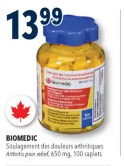 Familiprix BIOMEDIC Arthritis pain relief, 650mg, 100caplets offer