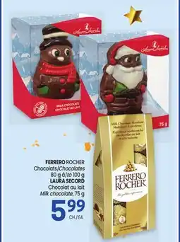 Uniprix FERRERO ROCHER Chocolats/Chocolates LAURA SECORD Chocolat au lait / Milk chocolate offer