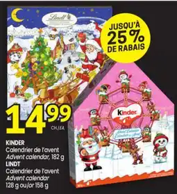 Uniprix KINDER Calendrier de l'avent Advent calendar/ LINDT Calendrier de l'avent/ Advent calendar offer