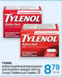 Uniprix TYLENOL Acétaminophène fort/Acetaminophen Extra strength, 500 mg offer