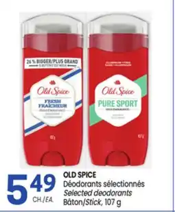 Uniprix OLD SPICE Déodorants sélectionnés /Selected deodorants offer