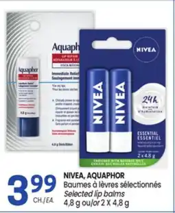 Uniprix NIVEA, AQUAPHOR Baumes à lèvres sélectionnés/Selected lip balms offer