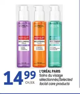 Uniprix L'ORÉAL PARIS Soins du visage sélectionnés/Selected facial care products offer