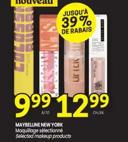Uniprix MAYBELLINE NEW YORK Maquillage sélectionné/Selected makeup products offer