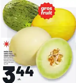 Metro MELON MIEL, SANTA CLAUS,CANARI OU DINO | HONEYDEW, SANTA CLAUS, CANARI OR DINO MELON offer