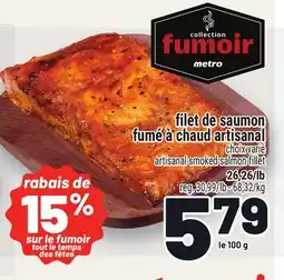 Metro FILET DE SAUMON FUMÉ À CHAUD ARTISANAL | ARTISANAL SMOKED SALMON FILLET offer