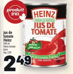 Metro JUS DE TOMATE HEINZ | HEINZ TOMATO JUICE offer