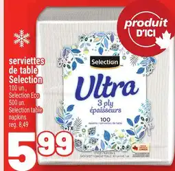 Metro SERVIETTES DE TABLE SELECTION | SELECTION TABLE NAPKINS offer