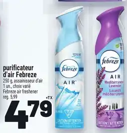 Metro PURIFICATEUR D'AIR FEBREZE | FEBREZE AIR FRESHENER offer