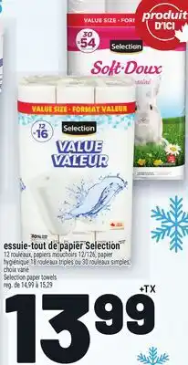 Metro ESSUIE-TOUT DE PAPIER SELECTION | SELECTION PAPER TOWELS offer