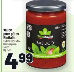 Metro SAUCE POUR PÂTES BIOITALIA | BIOITALIA PASTA SAUCE offer
