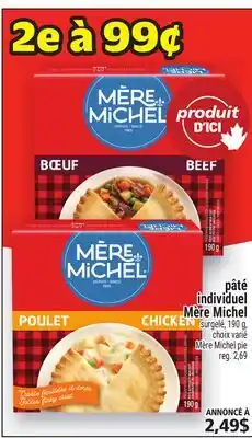 Metro PÂTÉ INDIVIDUEL MÈRE MICHEL | MÈRE MICHEL PIE offer