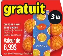 Metro ORANGES NAVEL SANS PÉPINS | SEEDLESS NAVEL ORANGES offer