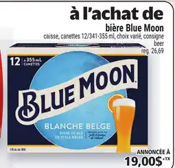 Metro À L'ACHAT DE BIÈRE BLUE MOON | BEER offer