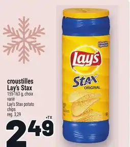 Metro CROUSTILLES LAY'S STAX | LAY'S STAX POTATO CHIPS offer