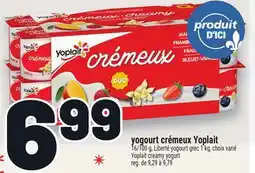 Metro YOGOURT CRÉMEUX YOPLAIT | YOPLAIT CREAMY YOGURT offer