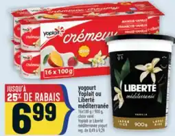 Marché Adonis YOGOURT YOPLAIT OU LIBERTÉ MÉDITERRANÉE | YOPLAIT OR LIBERTÉ MÉDITERRANÉE YOGURT offer
