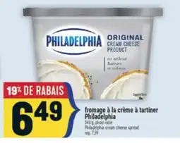 Marché Adonis FROMAGE À LA CRÈME À TARTINER PHILADELPHIA | PHILADELPHIA CREAM CHEESE SPREAD offer