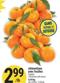 Marché Adonis CLÉMENTINES AVEC FEUILLES | CLEMENTINES WITH LEAVES offer