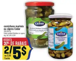 Marché Adonis CORNICHONS MARINÉS OU CÂPRES CEDAR | CEDAR PICKLED GHERKINS OR CAPERS offer