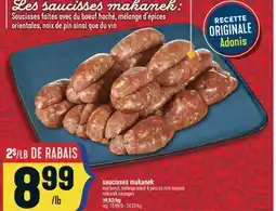 Marché Adonis SAUCISSES MAKANEK ADONIS | ADONIS MAKANEK SAUSAGES offer