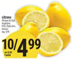 Marché Adonis CITRONS | LEMONS offer
