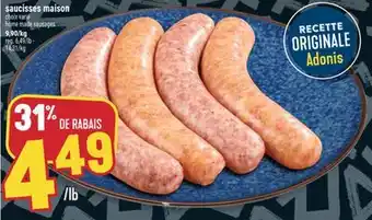 Marché Adonis SAUCISSES MAISON | HOME MADE SAUSAGES offer