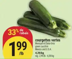 Marché Adonis COURGETTES VERTES | GREEN ZUCCHINI offer