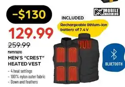 Pronature MEN'S CREST HEATED VEST offer