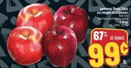 Marché Adonis POMMES ROYAL GALA OU ROUGES DÉLICIEUSES | ROYAL GALA OR RED DELICIOUS APPLES offer