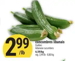 Marché Adonis CONCOMBRES LIBANAIS | LEBANESE CUCUMBERS offer