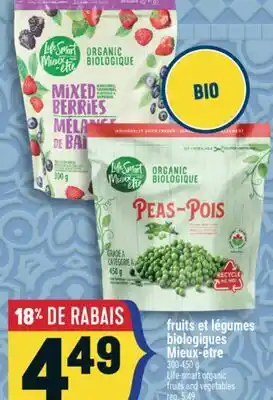 Marché Adonis FRUITS ET LÉGUMES BIOLOGIQUES MIEUX-ÊTRE | LIFE-SMART ORGANIC FRUITS AND VEGETABLES offer