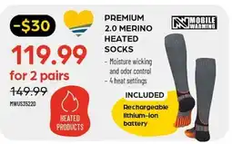 Pronature PREMIUM 2.0 MERINO HEATED SOCKS offer