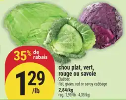 Marché Adonis CHOU PLAT, VERT, ROUGE OU SAVOIE | FLAT, GREEN, RED OR SAVOY CABBAGE offer
