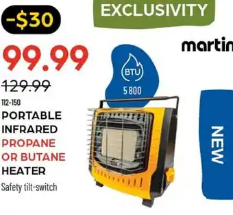 Pronature PORTABLE INFRARED NEW PROPANE OR BUTANE HEATER offer