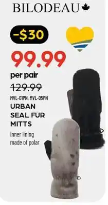 Pronature URBAN SEAL FUR MITTS offer