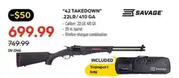 Pronature SAVAGE 42 TAKEDOWN SAVAGE -$50 .22LR/410 GA SAVAGE bag offer