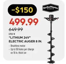 Pronature StrikeMaster LITHIUM 24V ELECTRIC AUGER 8 IN offer