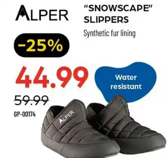 Pronature ALPER SNOWSCAPE SLIPPERS offer