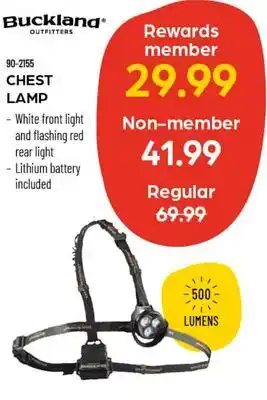 Pronature Buckland OUTFITTERS Rewards member 90-2155 CHEST offer