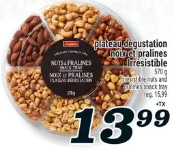 Marché Richelieu PLATEAU DÉGUSTATION NOIX ET PRALINES IRRÉSISTIBLE | IRRÉSISTIBLE NUTS AND PRALINES SNACK TRAY offer