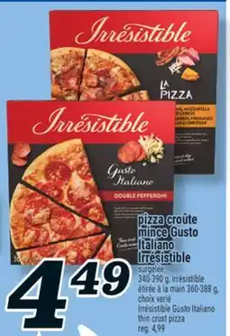 Marché Richelieu PIZZA CROÛTE MINCE GUSTO ITALIANO IRRÉSISTIBLE | IRRÉSISTIBLE GUSTO ITALIANO THIN CRUST PIZZA offer